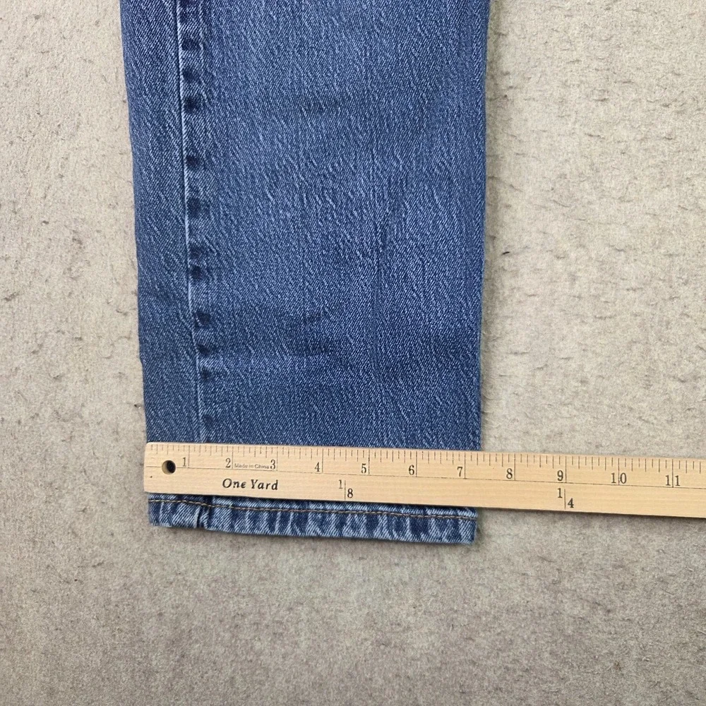 Levi's 502 Tapered Jeans 36x34 Dark Wash Stretch Denim Regular Taper Distressed